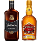 Kit Whisky Ballantine's American Barrel 750ml + Whisky Chivas Regal Extra 13 anos 750ml Orig